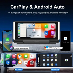 Navigatie Auto UNIVERSALA, Navigatie portabila Android 13 Universala, 2 GB RAM 32 GB ROM Octa-Core, Ecran rabatabil de 6.86 inchi, Android Auto & Carplay, WiFi, GPS, BT, FM+ Camera marsarier inclusa, Aplicatie Wi-Fi, Bluetooth Audio, negru - Img 2
