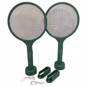 Paleta electrica reincarcabila pentru tantari si insecte cu suport inclus,Verde