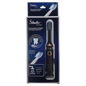 Periuta de dinti electrica, 5 moduri (Clean/Polish/White/Gumcare/Sensitive), reincarcabila USB, 3 capete de rezerva, indicator baterie, rezistenta la apa, NEGRU - Img 3