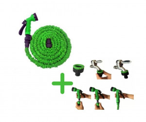 PROMO! Furtun Extensibil 90m + Pistol Cu 7 Pozitii de Udare si Accesorii Pentru Udat Gradina - Img 3