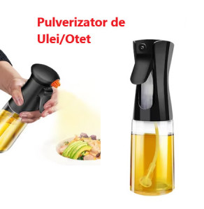 Pulverizator Negru pentru Ulei, Otet sau alte lichide, reincarcabile, multifunctionale, capacitatea 230 ml, Material Sticla si PVC, Negru - Img 6