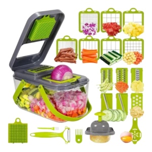 Razatoare Multifunctionala cu 22 de piese pentru legume si fructe