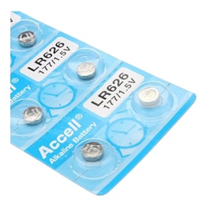 Set 10 baterii Accell AG4, LR626,G4, LR66, 177, GP77A, 377, SR626W - Img 2