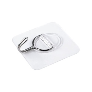 Set 12 carlige metalice autoadezive , Transparent