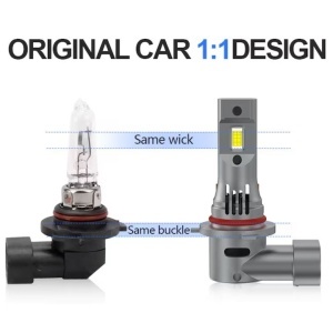 Set 2 becuri auto LED H11 mini, 180W, 12V, fara polaritate, 6000K, cu ventilator - Img 4