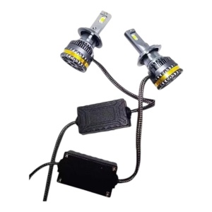 Set 2 becuri auto LED, soclu H7, putere set 100W, 15000 lumeni, Kit led Canbus H7, alb - Img 2