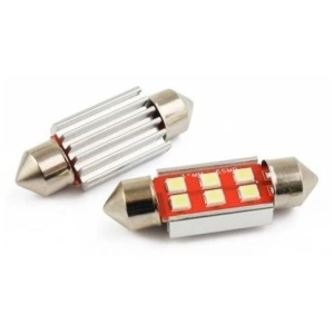 Set 2 Becuri LED Auto 5W 6 LED-uri Alb 39mm 12V