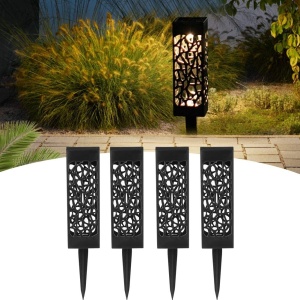 Set 5 Lampi solare de gradina tip Felinar, alb cald, rezistenta la apă, iluminare cu LED - Img 4