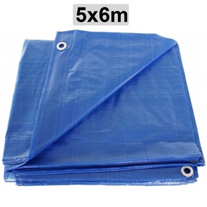 Set de 2 bucati 5x6m Prelata Impermeabila Albastra-Prelata Rezistenta - Img 3