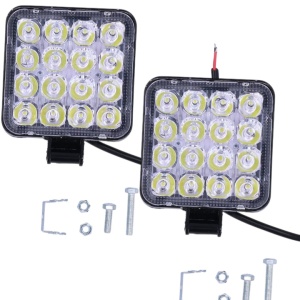 Set de 2 bucati ,Lampa de lucru LED 16 LED-uri 48W IP68, dimensiune 83mm, universala