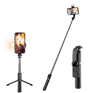 Stick selfie Bluetooth cu lumină de umplere și trepied, tijă selfie multifuncțională cu control wireless - Img 6