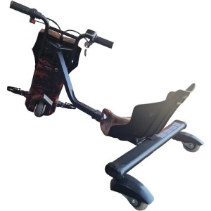 Tricicleta Electrica Drift Pentru Copii 360, Cu Suspensie, Trike, Motor 250W, Baterie 36V – 4400 mAh, Bluetooth, Viteza 15 km/h, Rosu - Img 4