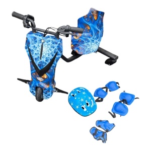 Tricicleta electrica drift pentru copii, Motor 250W, Bluetooth, Viteza – 15kmh cu steag si set protectie