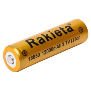Acumulator 18650 reincarcabil Li-ion 3.7v 12000 mah, auriu/galben,1 bucata
