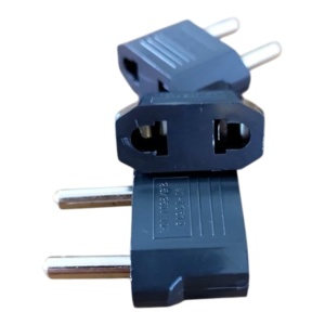 Adaptor pentru mufe cu pini plati, culoare - negru