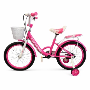 Bicicleta CARAIMAN 14G Roz, Roti 14 inch,are cosulet, portbagaj, roti ajutatoare, Roz,