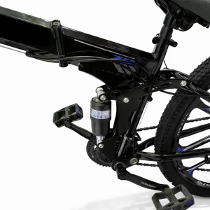 Bicicletă Caraiman 26ZD, pliabilă, roți 26 inch, cu dublă suspensie, frâne pe disc, albastru - Img 4