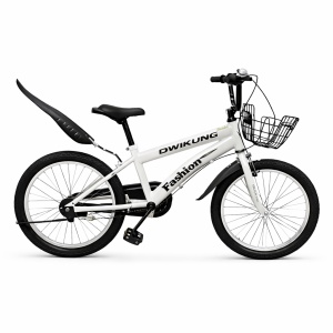Bicicleta Copii DWIKUNG Fashion 14 inch, Alba, cu Aparatoare Noroi, Sonerie, Cosulet si Cric - Img 3