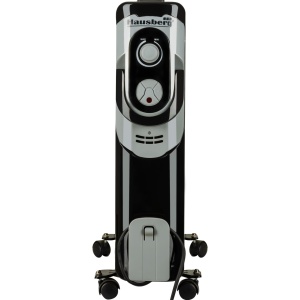 Calorifer electric Hausberg HB-8910NG, 2000 W, 9 elementi, 3 nivele de putere, termostat reglabil, Negru - Img 7