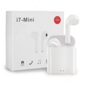 Casti I7 mini, Bluetooth 5.0, Incarcare Rapida, Microfon Dual, Alb 2.5 - Img 3