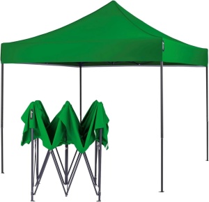 Cort Pavilion 3x3m, Cadru Negru , Prelata Verde, Fara Pereti, pentru curte, gradina, evenimente
