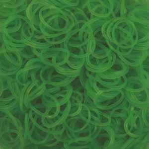 Elastice Rainbow Loom - Neon Verde - 300 buc