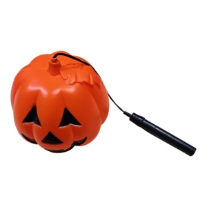 Jucarie de Halloween, Dovleac, sunete si lumini, portocaliu, 16 cm