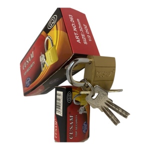 Lacat Gusam Top Security din otel 32mm cu 3 chei  - Img 2