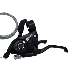 Maneta schimbator bicicleta, 7 viteze, Indicator de viteza, Negru - Img 2