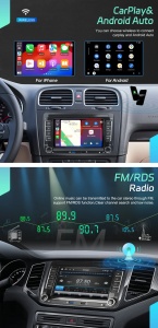 Navigatie Android CAMERA SPATE, Dedicata Volkswagen, Skoda, Seat, Golf 5, Golf 6, Jetta, Passat B6/B7, Tiguan, Touran, Transporter T5, Seat Leon si Skoda Octavia 2 si Fabia 2GB RAM, 32GB RAM, Ecran 7 inch, CarPlay si Android Auto Wireless, USB, Radio RDS - Img 8