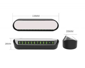 Oferta 1+1 Suport Numar Telefon Auto Card de Parcare Temporara Retractabil - Img 2
