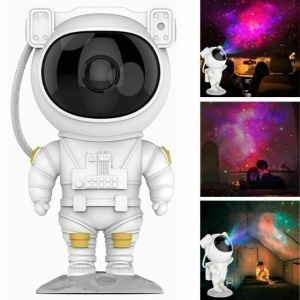 Proiector In Forma de Astronaut, Permite Proiectarea Stelelor sau Galaxiilor, Alb - Img 7