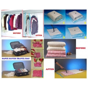 Sac pentru vidat haine 70 x 100 cm, transparent - Img 2
