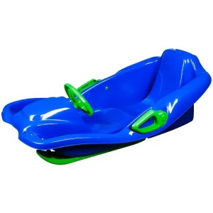 Sanie bob de viteza, volan, material rezistent, albastru - Img 2