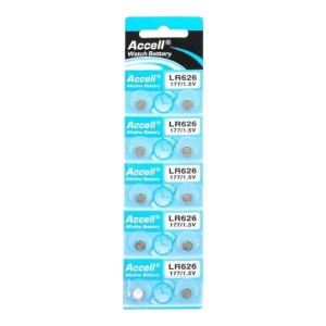 Set 10 baterii Accell AG4, LR626,G4, LR66, 177, GP77A, 377, SR626W - Img 1