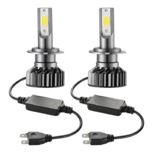 Set 2 becuri auto LED H7 F2 COB 100W BZRSH lumina alb-rece 12.000 lumeni 12V - Img 1