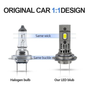 Set 2 Becuri LED H7 1:1 CANBUS 180W 20.000LM - Model Nou 2025, Cu Ventilator de Răcire - Img 2
