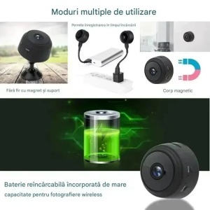 Set 3 camere de supraveghere WiFi HD 1080P – monitorizare interioara, detectie miscare - Img 3