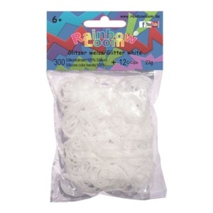 Set 300 Elastice Rainbow Loom , Alb - Img 3