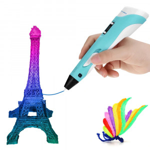 Stilou pentru Desenat In Spatiu 3D, 3DPEN-2 Pentru Incepatori, Cu Afisaj Si Filamente Multicolor - Img 3