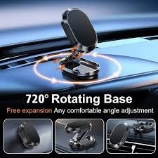 Suport auto magnetic multifunctional, universal, compatibil cu toate dimensiunile de telefon, cu unghi reglabil si rotire 360⁰ - Img 5
