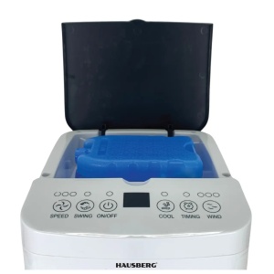 Ventilator cu racire si umidificare aer HAUSBERG HB-5955, 3 viteze, telecomanda, temporizator 12 ore, rezervor apa 4 l, portabil, Alb - Img 8
