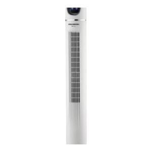 Ventilator Turn Digital cu Telecomanda HAUSBERG HB-5958AB, 55W, 45 Inch, LED, Temporizator, Oscilatie, Maner de transport, Alb