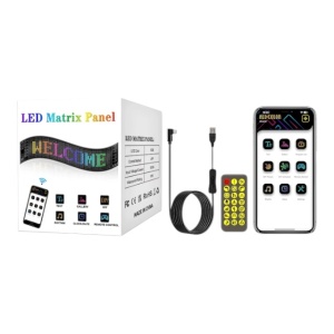 Afisaj led flexibil auto cu control prin APP - Img 2