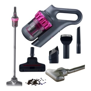 Aspirator vertical 2 in 1 fara fir, 1000 W, fara sac, filtru HEPA, 5 duze diferite, 2 perii, parte de mana detasabila,