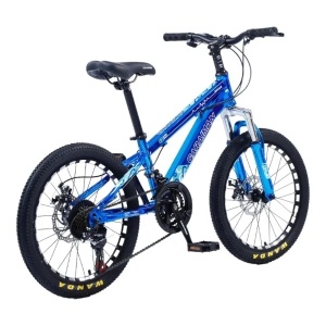 Bicicleta Caraiman 2023, Culoare ALBASTRA Cod CR-20, 20inch,Cadru Otel, Frane pe Disc - Img 2