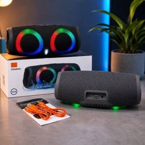 Boxă Portabilă rezistenta la apa CHARGE 5 Bluetooth 5.0 30W – 4000mAh, Lumini RGB, IPX6, USB/AUX/SD/FM, Sunet Puternic, Portabilă - Img 5