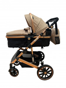 Carucior 2 in 1 Reversibil, T1, kafea , Landou si Sport, cu landou reversibil, cadru aluminiu si geanta cadou - Img 2