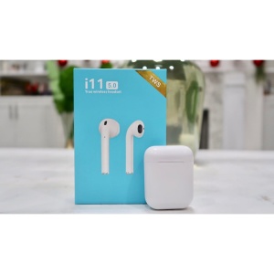 Casti bluetooth, wireless, i11 TWS cu Bluetooth V5.0, Control tactil, Sunet stereo, Compatibil cu iOS si Android, Usor, Alb - Img 4