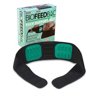 Centura lombara Biofeedbac, Marime Universala, Unisex, negru/verde